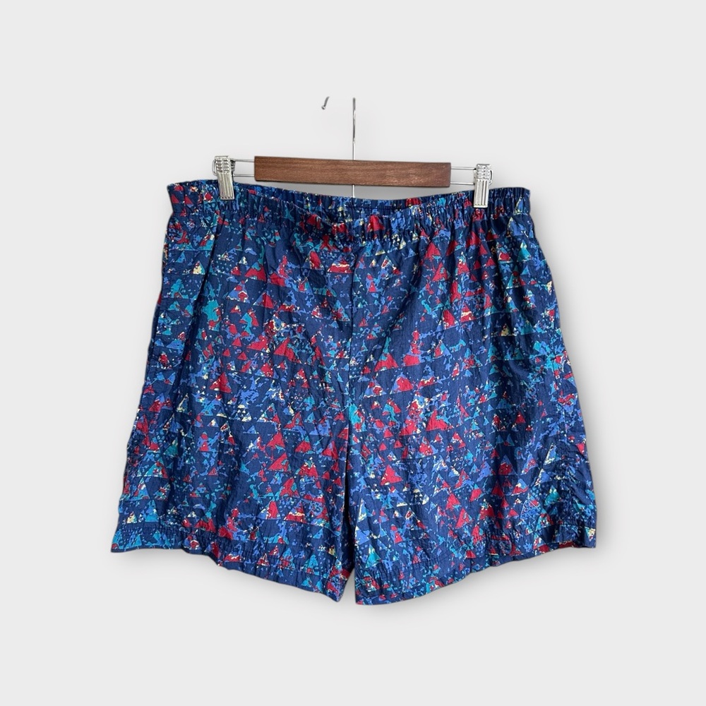 Nike ACG Vintage 1990s Nylon Baggy Geometric Patterned Swim‎ Shorts, size L